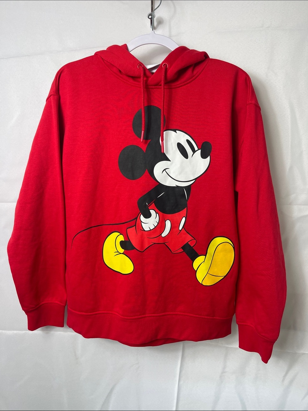 Disney Red Mickey Mouse Graphic Hoodie Sweatshirt size Small NEW